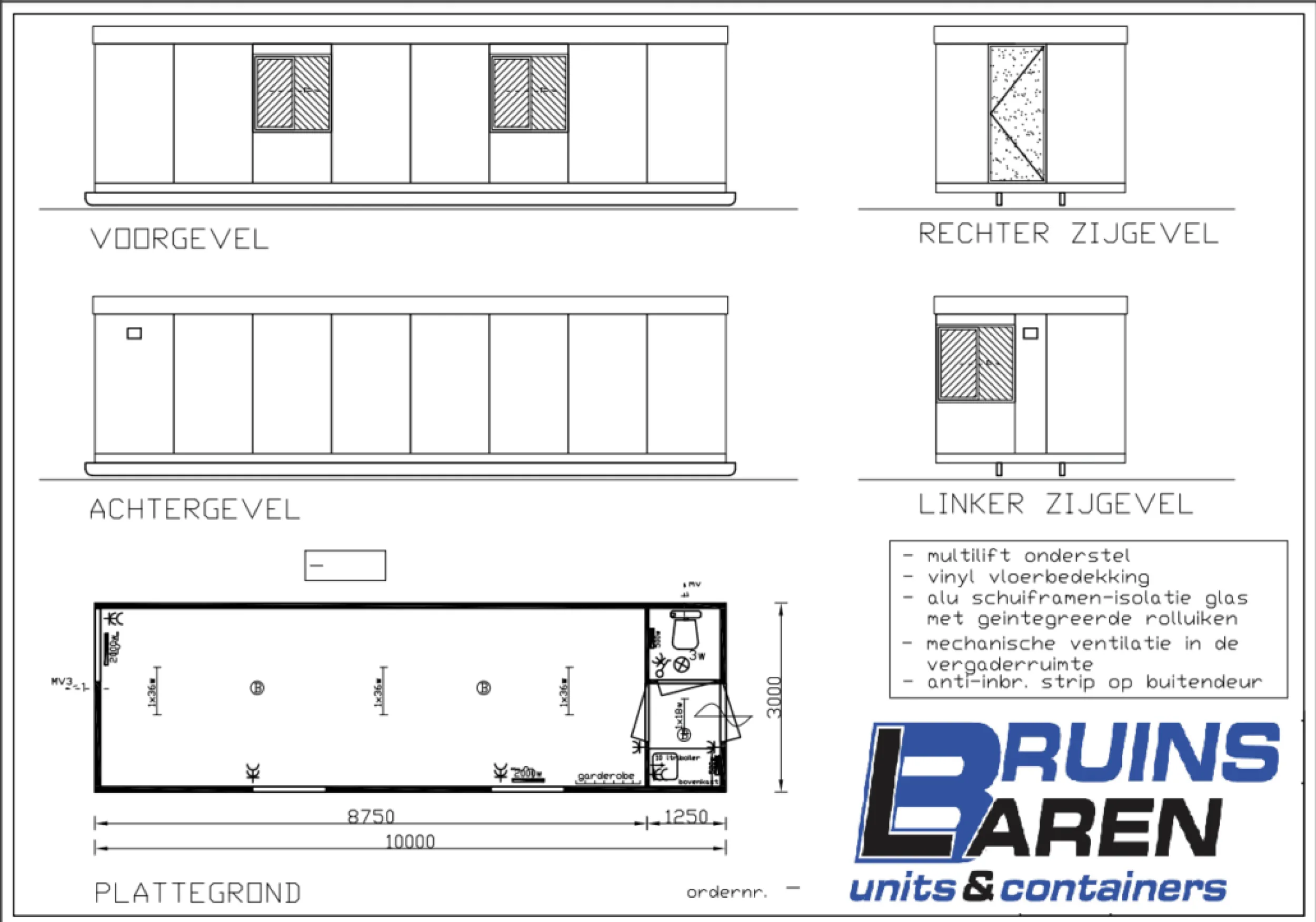 Kantoor unit plattegrond