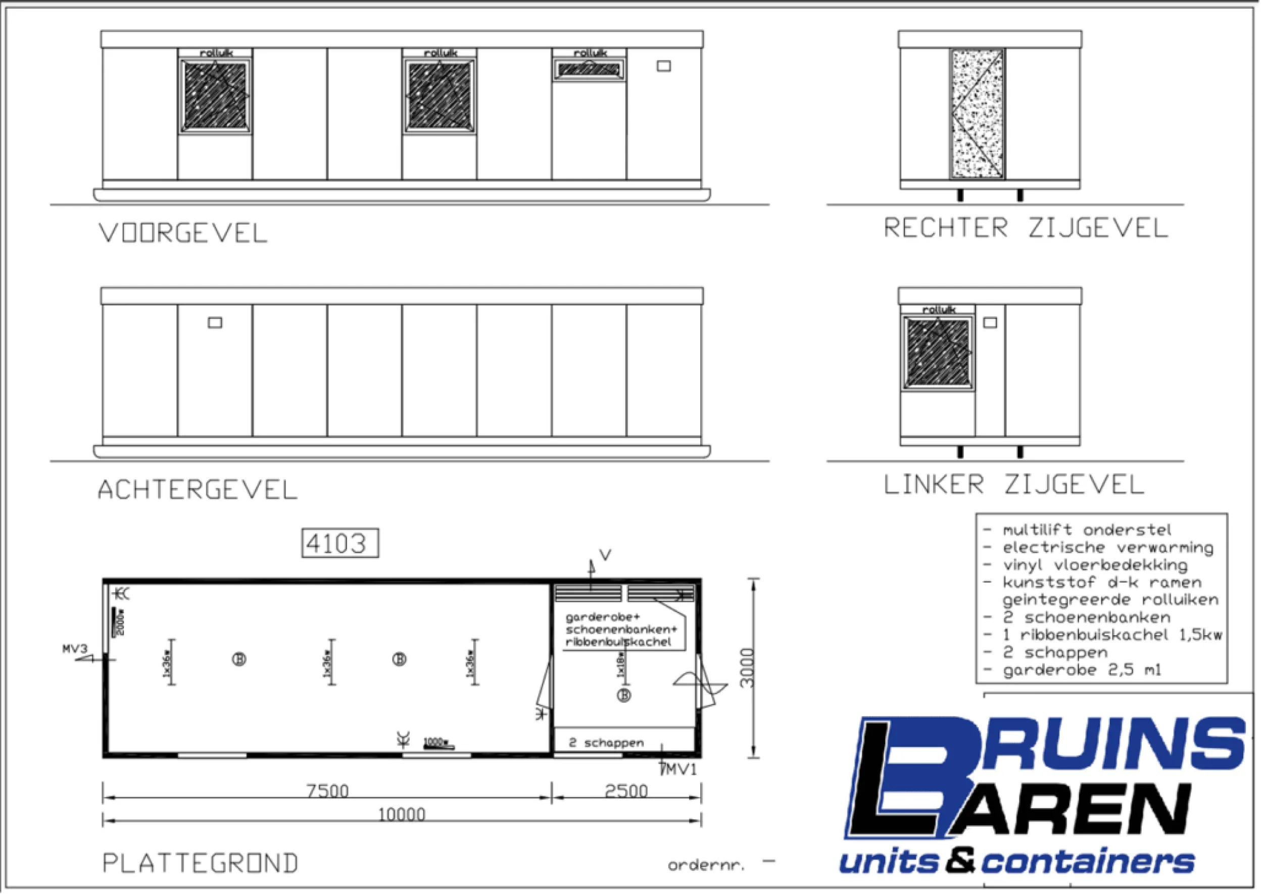kantoor unit plattegrond